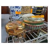 Decorative Lidded Metal Boxes