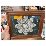 Framed Crocheted Doily Display