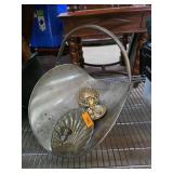 Brass Coal Scuttle with Decorative Brass Pieces