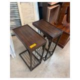 Wooden and Metal Accent Tables
