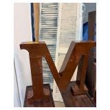 Metal Letter ï¿½Mï¿½ Decorative Accent