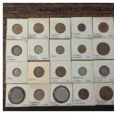 20 World Coins in Holders