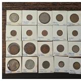 20 World Coins, Various Countries
