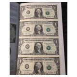 Uncut $1 Notes by Bureau of Engraving and Printing