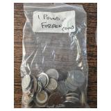Bag of Mixed Foreign Coins, 1 Pound Weight