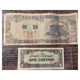 Bank of Korea and Japanese Government Banknotes