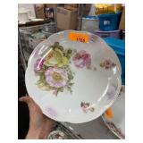 Hand-Painted Floral Porcelain Plate