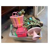 Easter-Themed Decor Assortment in Storage Bin