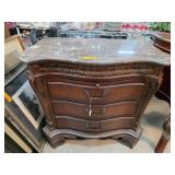 Wooden Chest with Marble Top, Made in Vietnam
