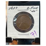 1927 Lincoln Wheat Penny in Fine Condition