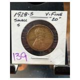 1928-S Small S Lincoln Wheat Cent