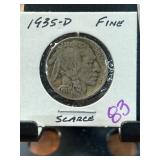 1935-D Buffalo Nickel in Fine Condition