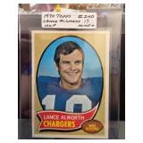 1970 Topps Lance Alworth #240 Chargers Card