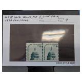 US #1616 Mint NH J. Line Pair 1976 Coil Issue
