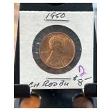 1950 Lincoln Wheat Cent in Holder