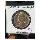 1954-S Jefferson Nickel MS 65+