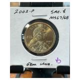 2002-P Sacagawea Dollar MS67/68 Gem Unc.