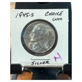 1945-S Jefferson Nickel in Choice Uncirculated Con