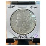 1889 Morgan Silver Dollar AU Condition