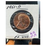 1951-D Lincoln Wheat Cent in Choice Uncirculated