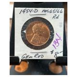 1954-D Lincoln Wheat Cent Graded MS65RD