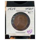 1929 Lincoln Wheat Cent in VF Condition