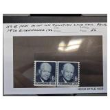 1970 Eisenhower 6c Line Coil Pair Mint NH
