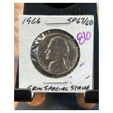 1966 Jefferson Nickel Gem Special Strike