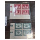 Blocks of Four Commemorative Stamps