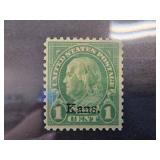 1929 1-Cent Kansas Overprint Stamp