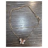Sterling Silver Butterfly Pendant Necklace