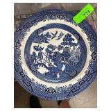 Churchill Blue Willow Pattern Plate, England