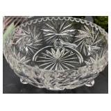 Cut Glass Bowl with Footed Base