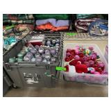 Christmas Ornaments in Two Bins