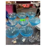 Four Martini and Four Margarita Glasses