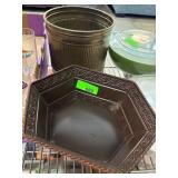 Two Decorative Metal Planters