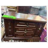 Wooden Jewelry Box with Drawers and Side Doors