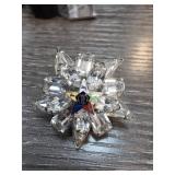 Eastern Star Crystal Pin with Colored Accent