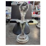 Pewter Ballerina Figurine with Intricate Design