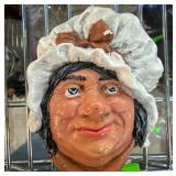 Hand-Painted Ceramic Wall Mask by R.S. Weigman