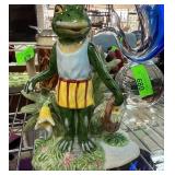 Lily Pad Line Ceramic Frog Figurine