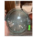 Pressed Glass Coca-Cola Logo Plate