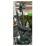 Bronze Dolphin Sculpture with Marble Base