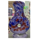 Hand-Blown Multicolored Glass Vase