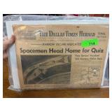 Vintage 1966 ï¿½The Dallas Times Heraldï¿½ Newspaper