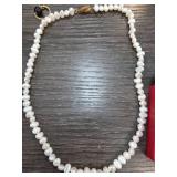 White Freshwater Pearl Necklace With Clasp