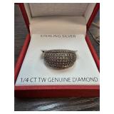 Sterling Silver Ring with 1/4 CT TW Diamonds