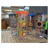 4 Tervis Tumblers With Multicolor Patterns