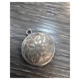 Sterling Silver Floral Locket Pendant
