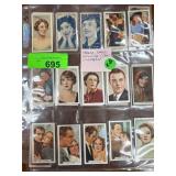 Vintage Cigarette Cards with Actors